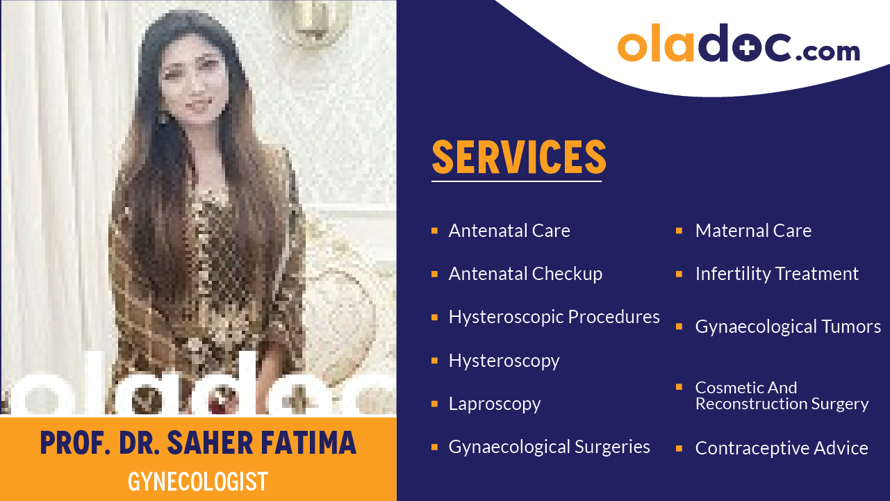 Services provided by Dr.Saher Fatima